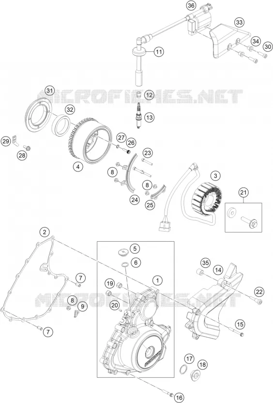 ALLUMAGE KTM MOTO 390 2020 DUKE  390 DUKE WHITE