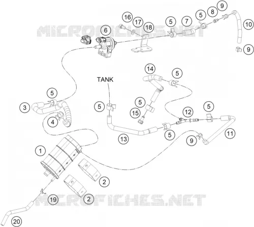EVAPORATIVE CANISTER KTM MOTO 250 2021 DUKE  250 DUKE SILVER - B.D.