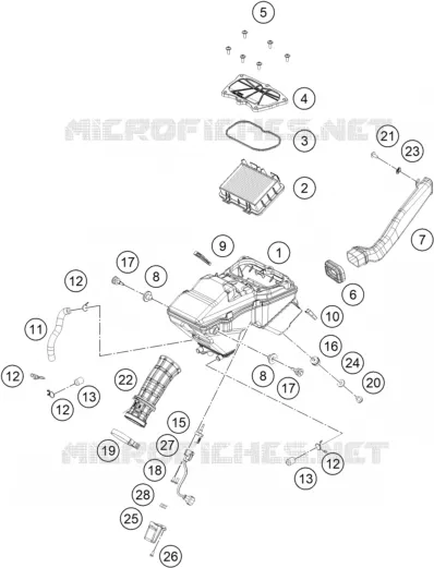 FILTRE A AIR KTM MOTO 200 2020 DUKE  200 DUKE ORANGE ABS - CKD