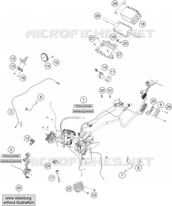 FAISCEAU ELECTRIQUE KTM MOTO 250 2021 ADVENTURE  250 ADVENTURE BLACK - IKD