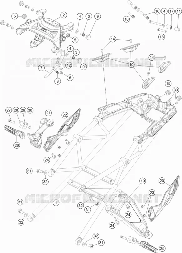 BOUCLE ARRIERE KTM MOTO 1290 2017 SUPERDUKE  1290 SUPER DUKE GT GREY
