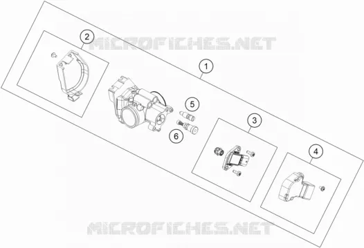 BOITIER PAPILLON INJECTION KTM MOTO 300 2022 XC  300 XC TPI
