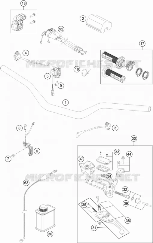 GUIDON / COMMANDES KTM MOTO 250 2022 SX-F  250 SX-F