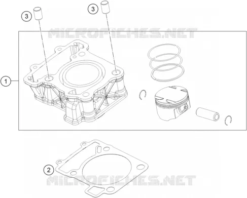 CYLINDRE KTM MOTO 200 2022 DUKE  200 DUKE white ABS