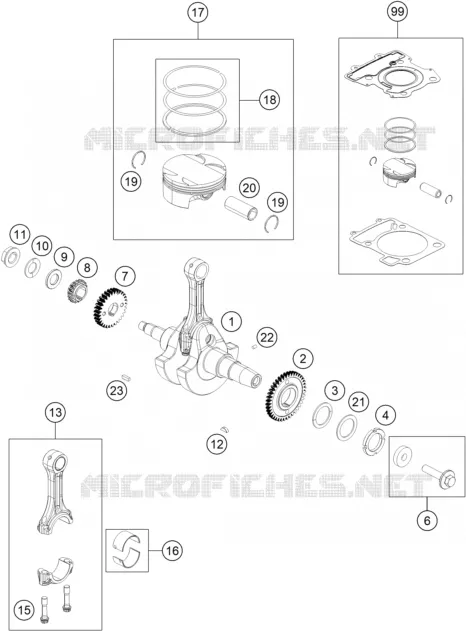 VILEBREQUIN / PISTON KTM MOTO 390 2022 RC  RC 390 blue