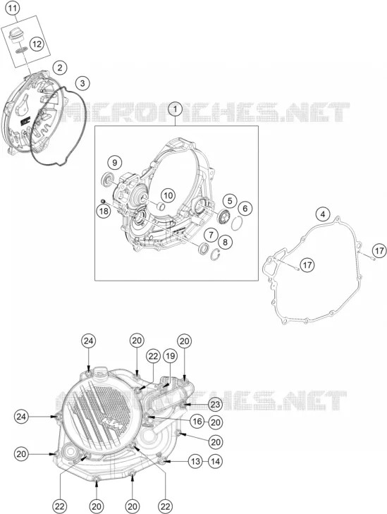 CARTER EMBRAYAGE KTM Moto 500 2024 EXC-F  500 EXC-F