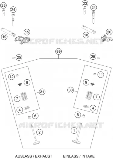SOUPAPES KTM Moto 500 2024 EXC-F  500 EXC-F