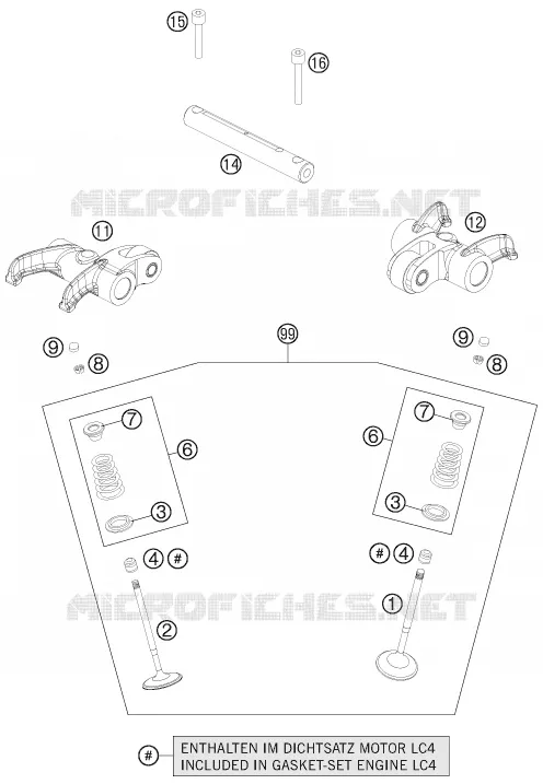 SOUPAPES KTM MOTO 690 2015 DUKE  690 DUKE R ABS