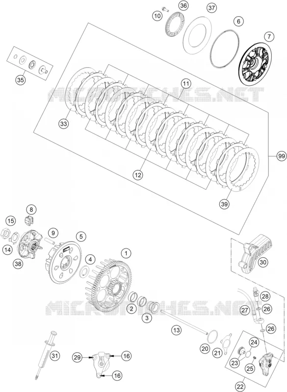 EMBRAYAGE KTM Moto 450 2024 RALLY  KTM 450 RALLY REPLICA