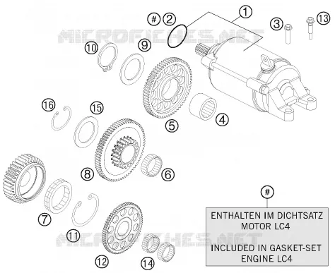 DEMARREUR ELECTRIQUE KTM MOTO 690 2014 DUKE  690 DUKE R ABS