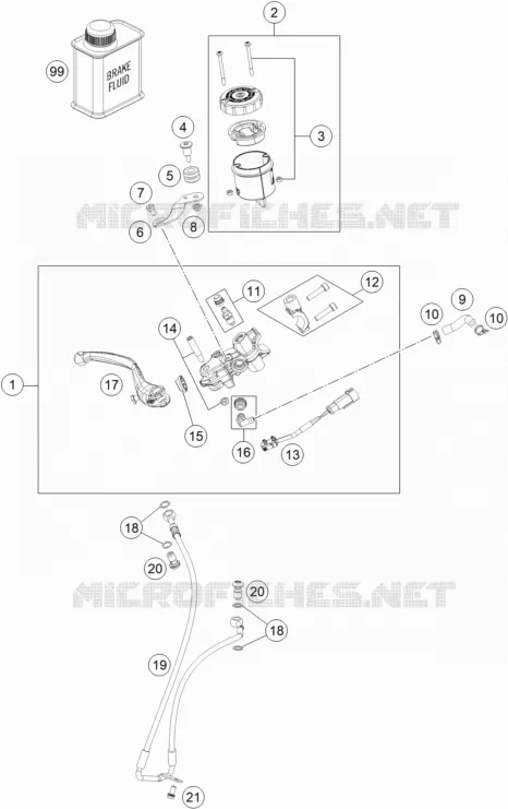 MAITRE CYLINDRE DE FREIN AVANT KTM Moto 1290 2023 Super Duke  1290 SUPER DUKE R EVO black