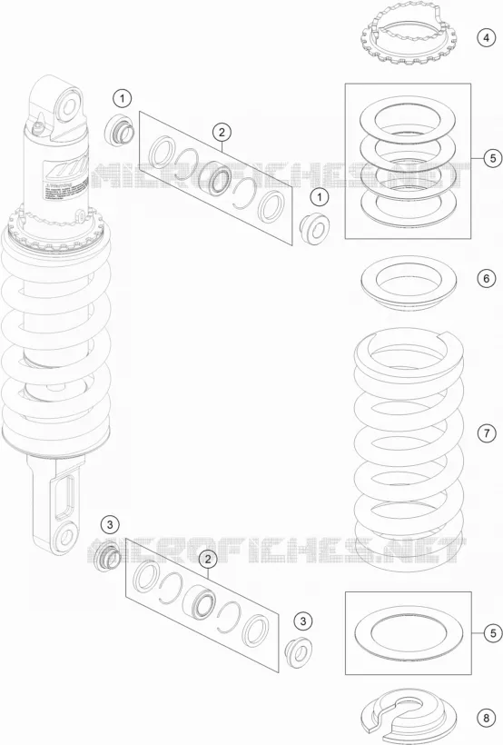 AMORTISSEUR (PIECES) KTM Moto 790 2023 Duke  790 DUKE L grey