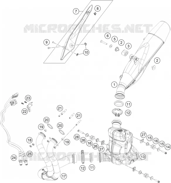 ECHAPPEMENT KTM Moto 890 2023 Duke  890 DUKE GP black