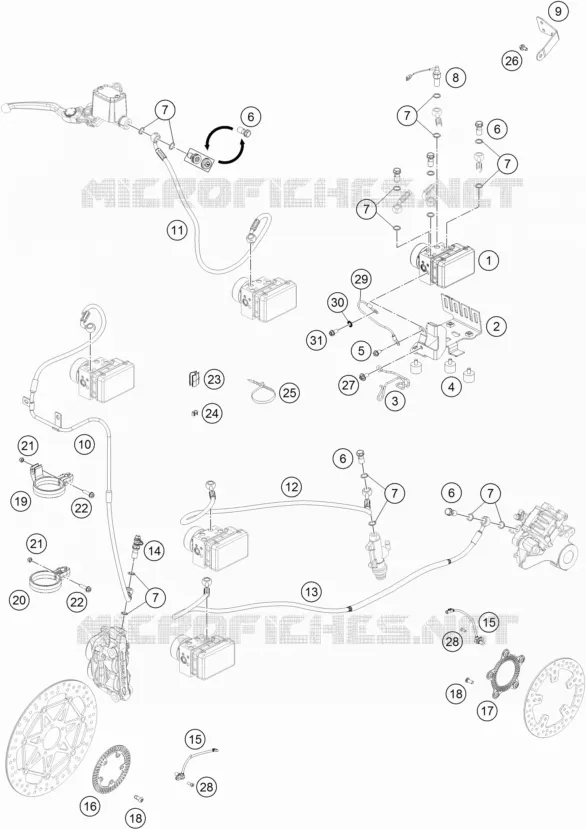 SYSTEME DE FREIN ABS KTM MOTO 690 2018 DUKE  690 DUKE ORANGE