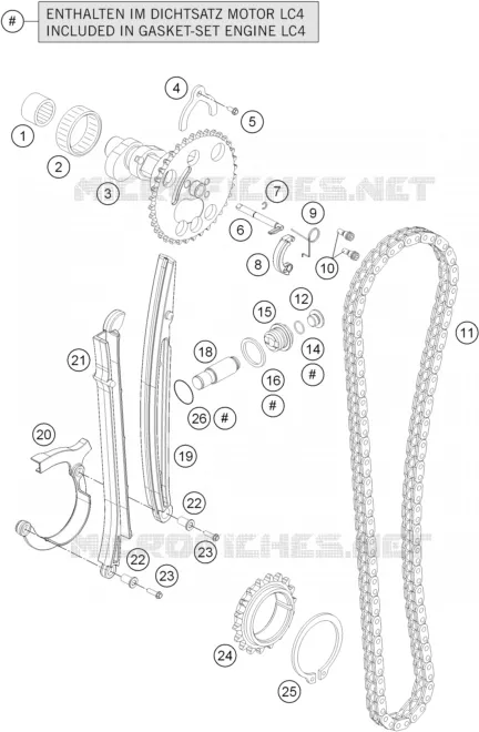 DISTRIBUTION KTM MOTO 690 2015 DUKE  690 DUKE WHITE ABS