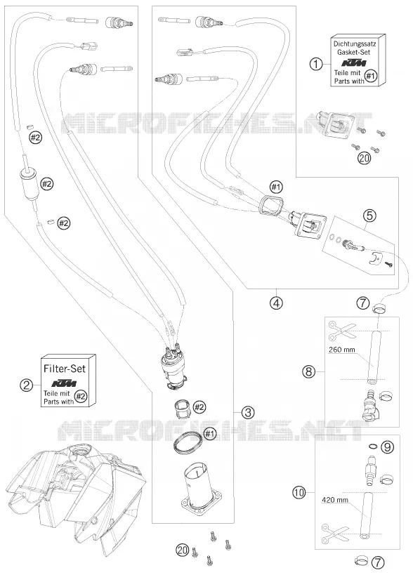 POMPE A ESSENCE KTM MOTO 690 2009 DUKE  690 DUKE ORANGE