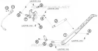 BEQUILLE LATERALE / CENTRALE pour KTM DUKE 2009