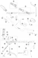 GUIDON / COMMANDES pour KTM DUKE 2009