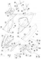 PLASTIQUES pour KTM DUKE 2009