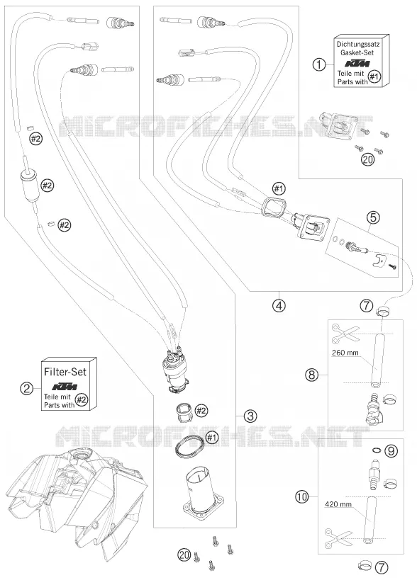 POMPE A ESSENCE KTM MOTO 690 2009 DUKE  690 DUKE ORANGE