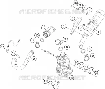 ECHAPPEMENT KTM MOTO 390 2018 DUKE  390 DUKE WHITE