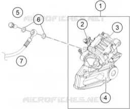 ETRIER DE FREIN AR KTM MOTO 390 2017 DUKE  390 DUKE WHITE