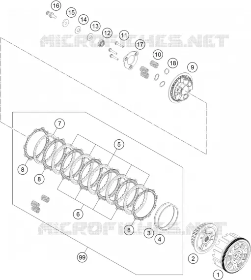 EMBRAYAGE KTM MOTO 390 2016 DUKE  390 DUKE BLACK ABS