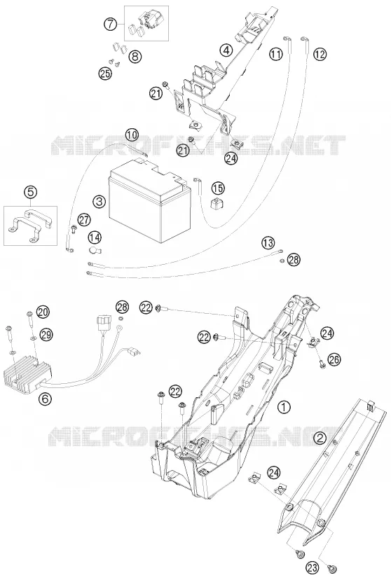 BATTERIE KTM MOTO 1190 2011 RC8  1190 RC8 R TRACK