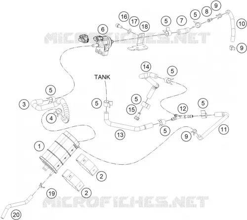 EVAPORATIVE CANISTER KTM MOTO 250 2017 DUKE  250 DUKE WHITE
