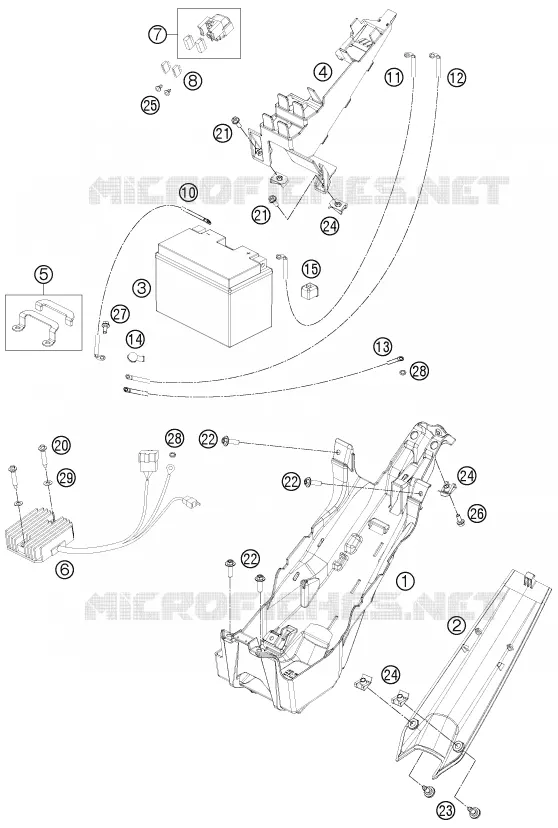 BATTERIE KTM MOTO 1190 2014 RC8  1190 RC8 R WHITE