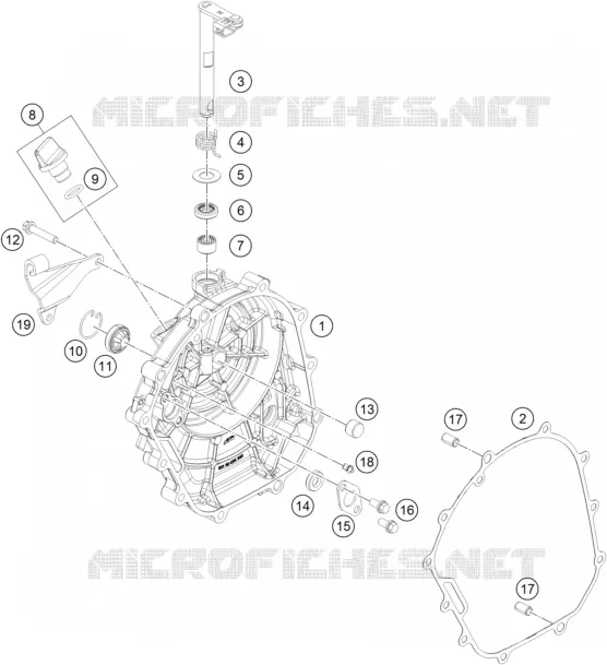 CARTER EMBRAYAGE KTM MOTO 200 2017 DUKE  200 DUKE BLACK NON ABS