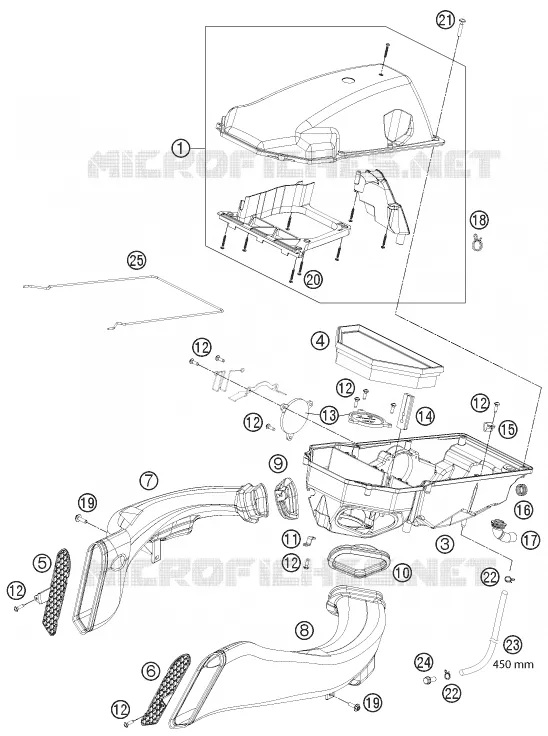 FILTRE A AIR KTM MOTO 1190 2013 RC8  1190 RC8 R WHITE