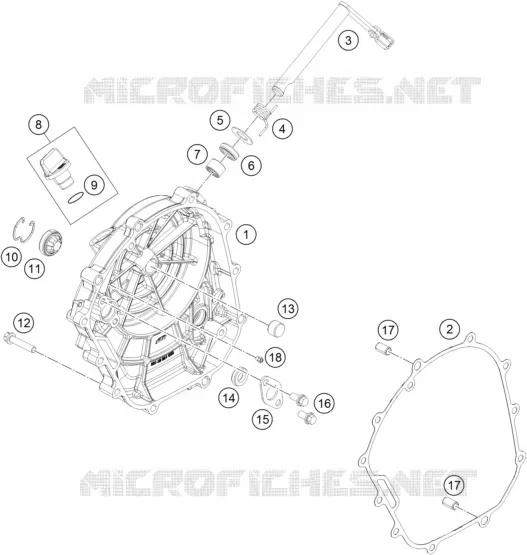 CARTER EMBRAYAGE KTM MOTO 200 2014 DUKE  200 DUKE ORANGE ABS
