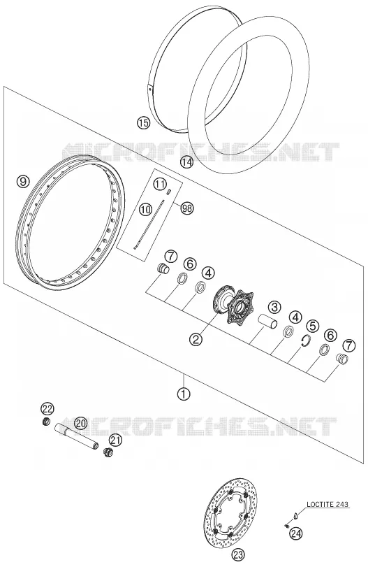 ROUE AVANT KTM MOTO 950 2006 SUPER ENDURO  950 SUPER ENDURO R