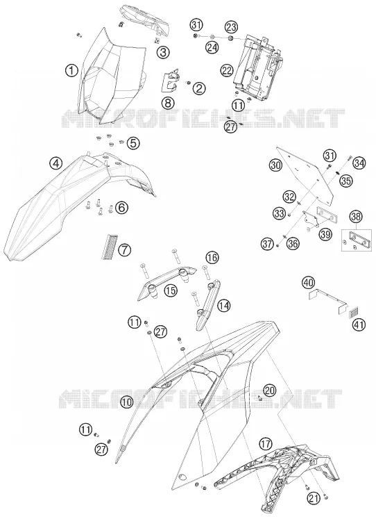 PLASTIQUES KTM MOTO 690 2008 ENDURO  690 ENDURO