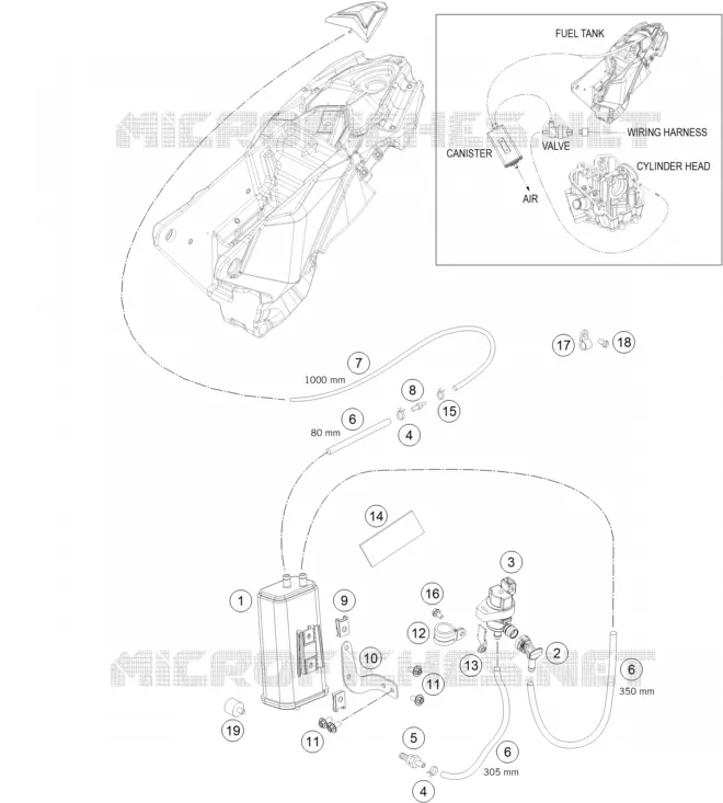 EVAPORATIVE CANISTER KTM MOTO 690 2015 ENDURO  690 ENDURO R ABS