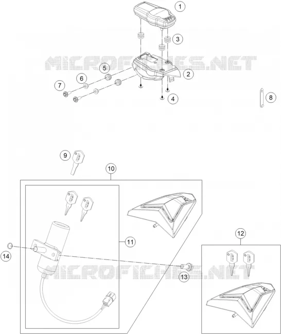 CONTACTEUR A CLE KTM MOTO 690 2014 ENDURO  690 ENDURO R ABS