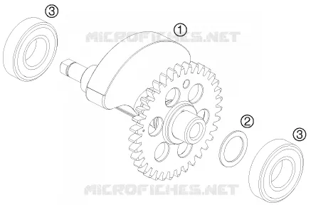 ARBRE D'EQUILIBRAGE KTM MOTO 690 2010 ENDURO  690 ENDURO R