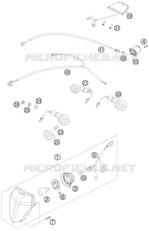 PHARE / FEU ARRIERE KTM MOTO 690 2009 ENDURO  690 ENDURO R